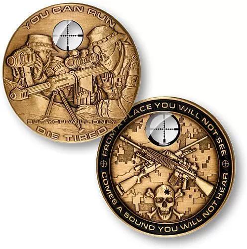 2 commemorative coins for the helmsman ship of the US Sniper Corps, gold-plated collectible coins, gold coins, tooth immortal teeth grinding coins