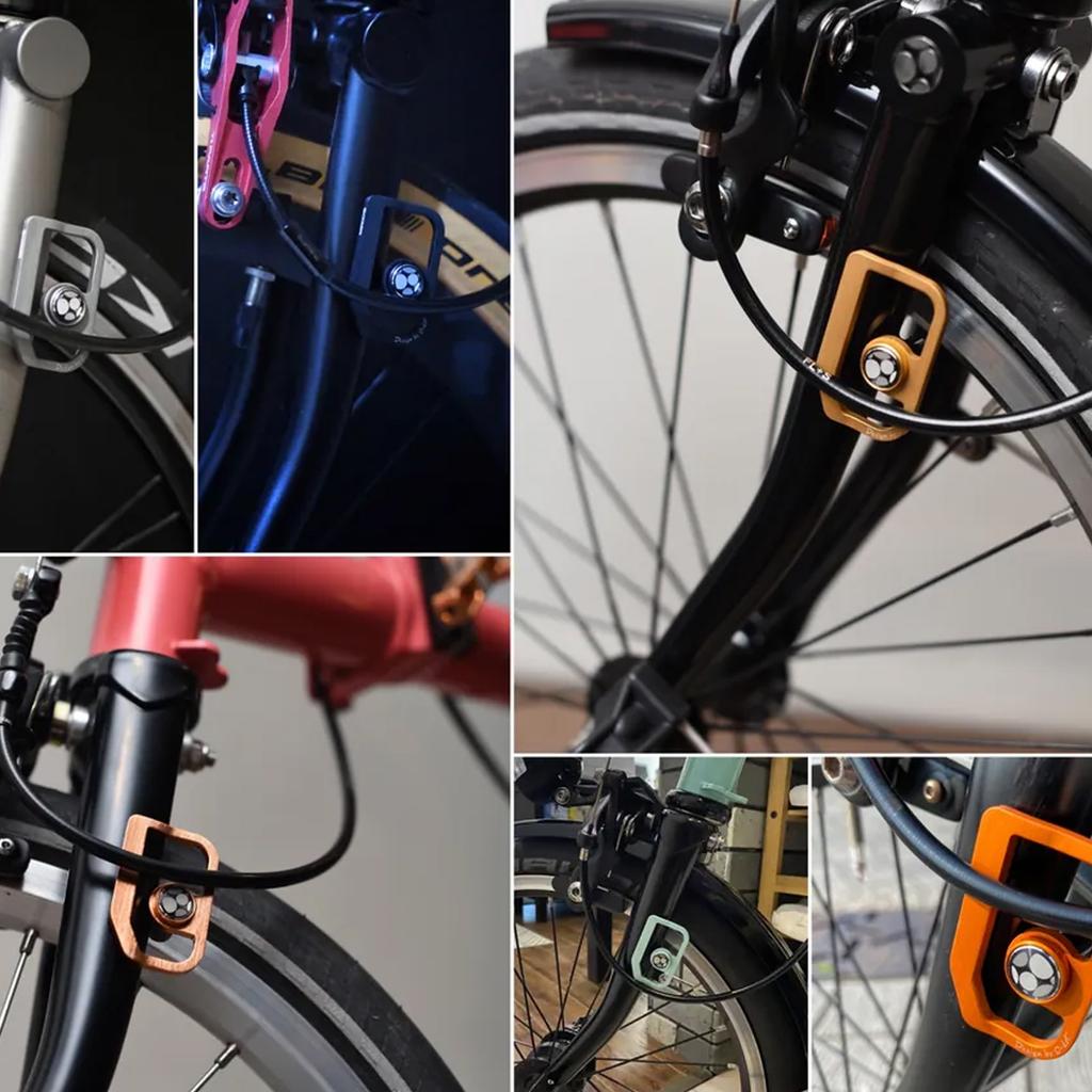 Suitable for Brompton color bicycle folding bike with mud free aluminum alloy front fork gear plate
