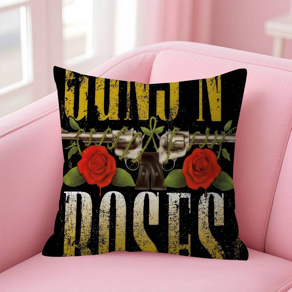 Rock Music Band GGuns N Roses Personalized Pillow Dust Cover Bedroom Kids Party Decoration Pillowcase Birthday Children Gift