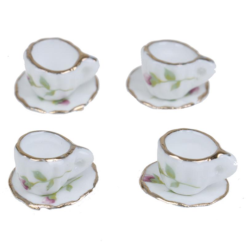 15 шт. 1:12 Кукольный домик миниатюрная посуда фарфор керамика набор кофейных чайных чашек