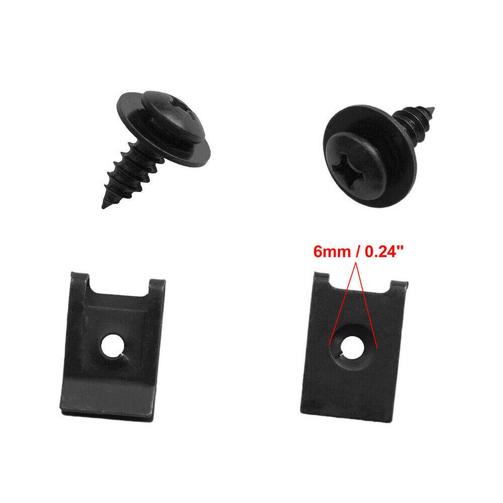 Долговечные металлические U-образные клипсы для надежного крепления боковых юбок и молдингов 10 комплектов Простая установка Надежная работа