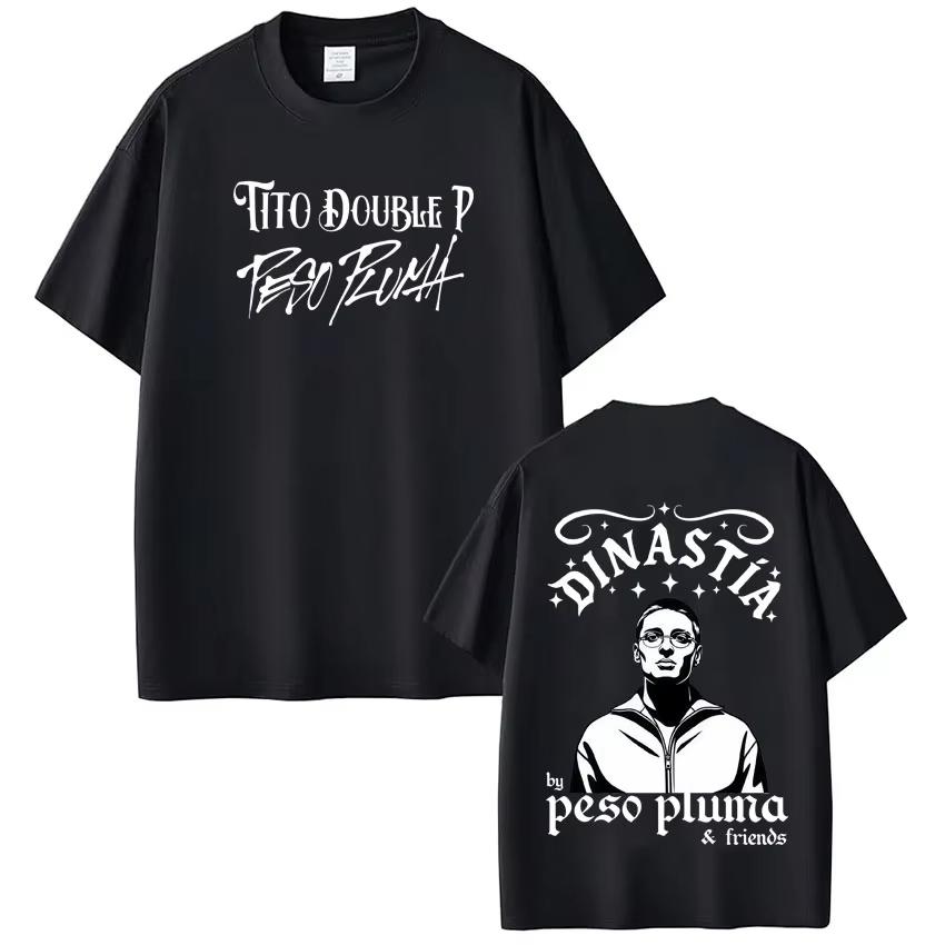 Peso Pluma Dinastia Tour 2026 Print Tshirt Unisex Women Fashion Casual ONeck Tshirt Shortsleeved pure Cotton Hiphop Hiphop Tee