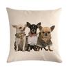 18 Inch Pillowcase Cute Dog Pattern Seat Sofa Bedroom Lumbar Cushion Cover Home Decoration Pillowcase