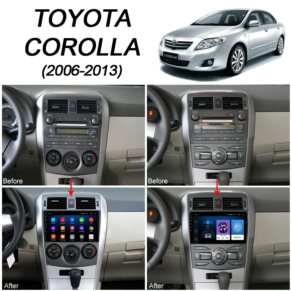 2Din автомобильный радиоприемник GPS мультимедийный видеоплеер для Toyota Corolla E140 E150 2006 2007-2013 Carplay стерео Android