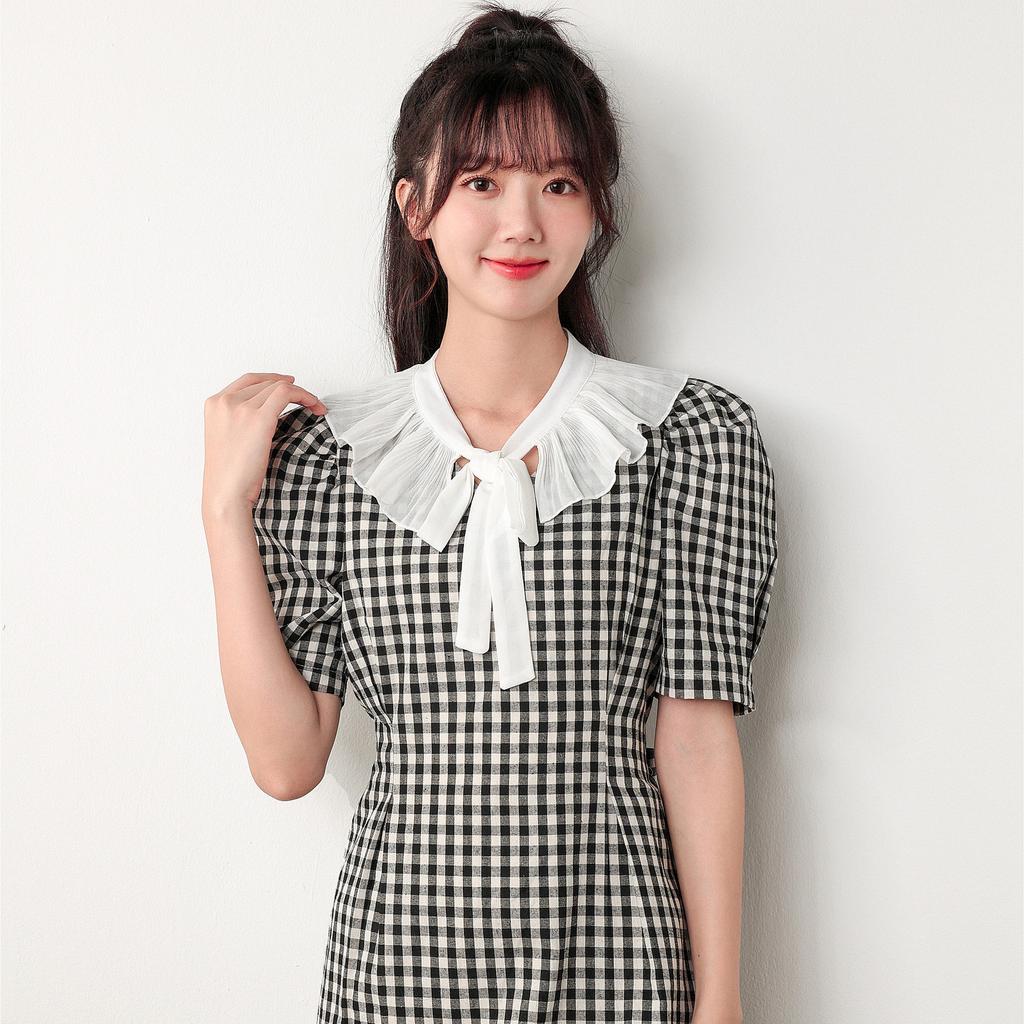 Летнее платье с кружевным цветочным воротником, съемный воротник, декоративная съемная одежда, накидка на плечи, накидка с ложным воротником