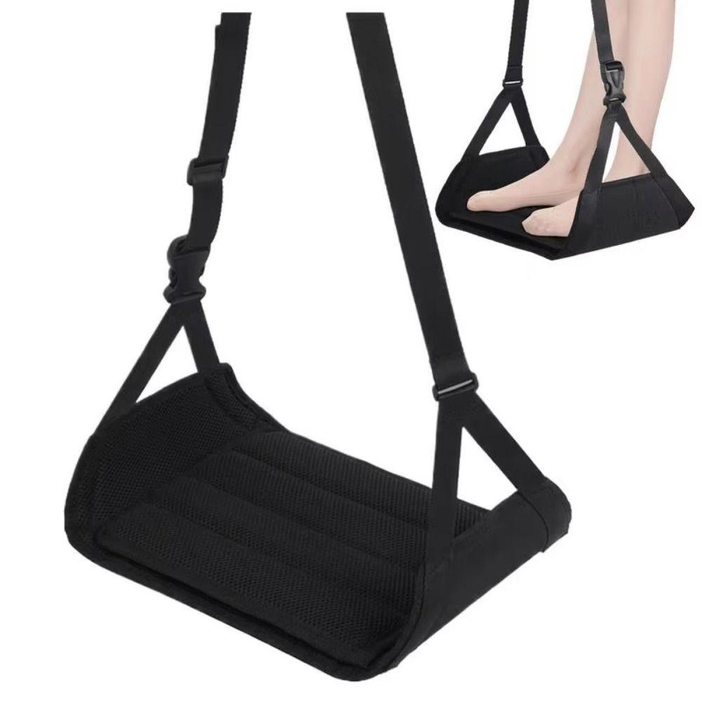 Регулируемый ремень для гамака для ног в самолете Съемная подушка для ног Комфортный коврик Портативный стол Подставка для ног в полете