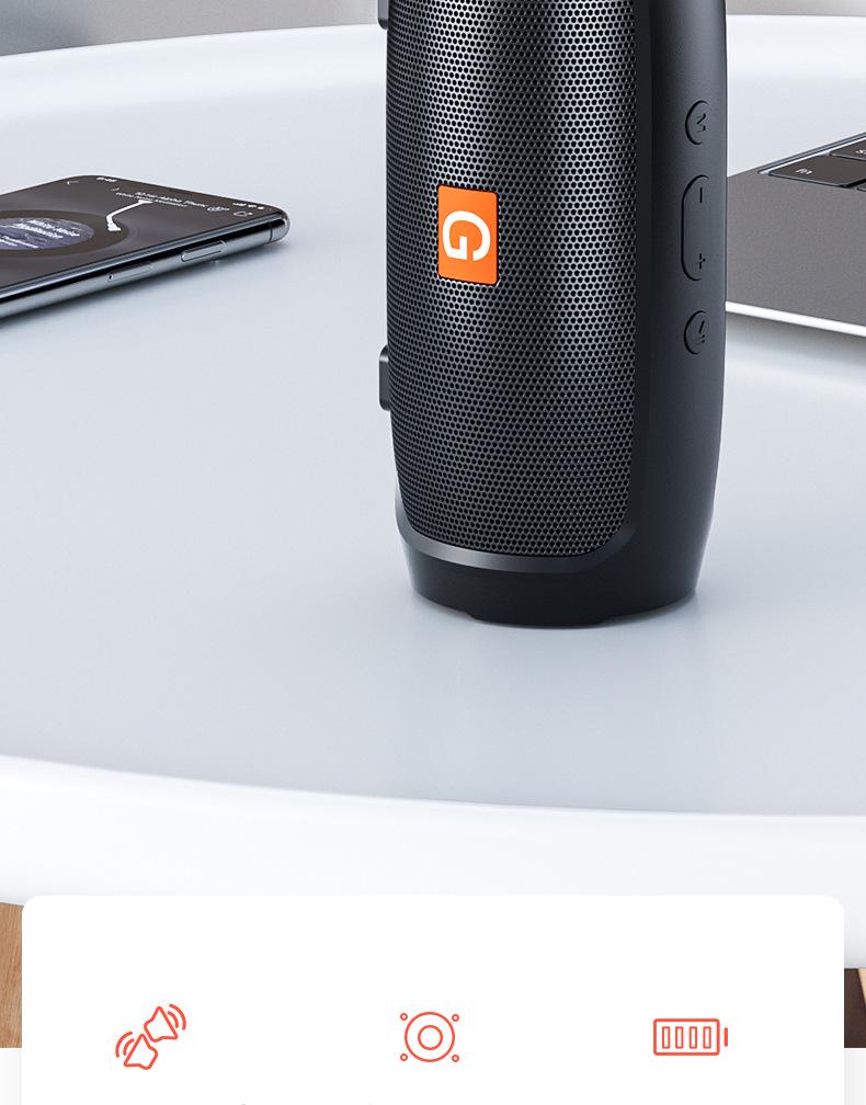 Bluetooth-динамик MiniE3 J007: Двойная диафрагма, USB-карта, система впрыска масла класса А, мини-сабвуфер.