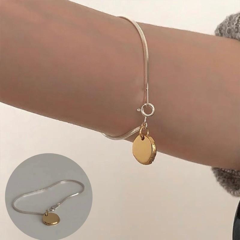 VENTFILLE 925 Sterling Silver Star Bracelet Fashion Korean Five-pointed Star Crystal Double Bracelet