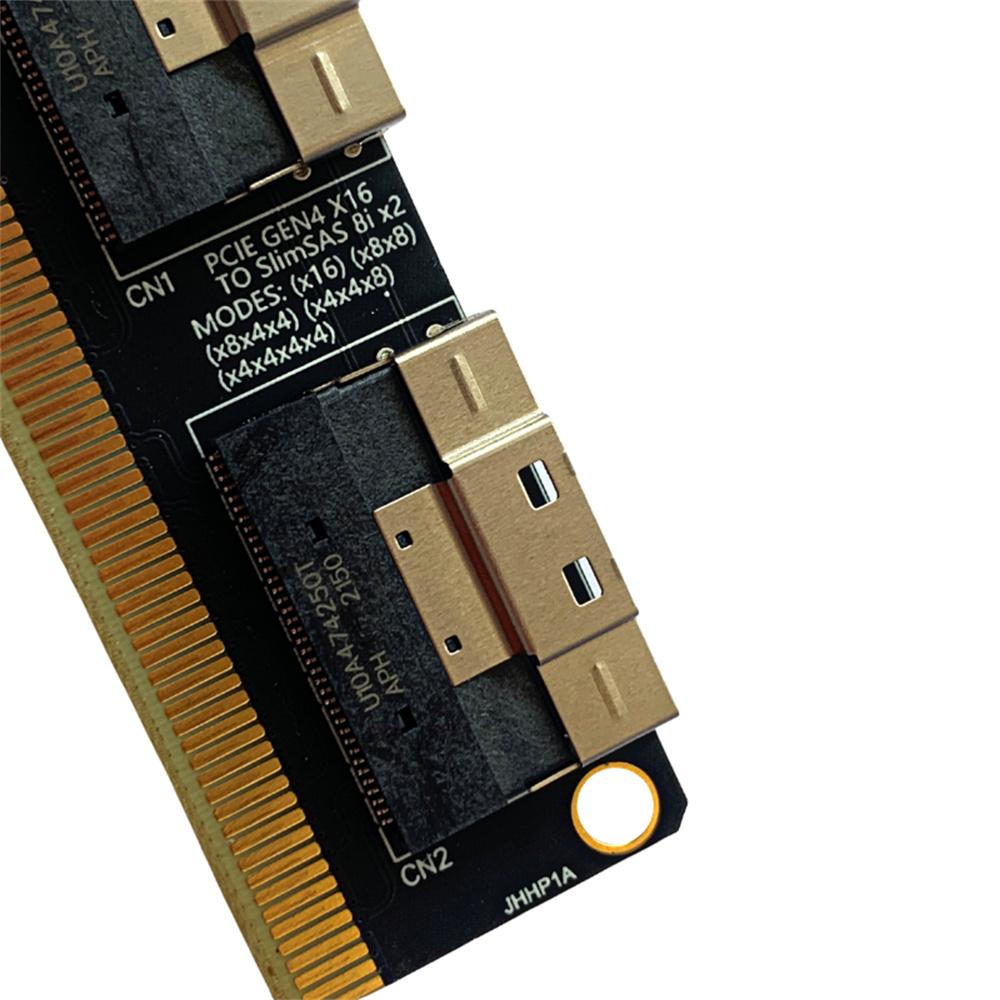 Карта расширения PCIe 4.0 x16 на 4 порта NVMe SlimSAS 8i SFF8654 Видеокарта Жесткий