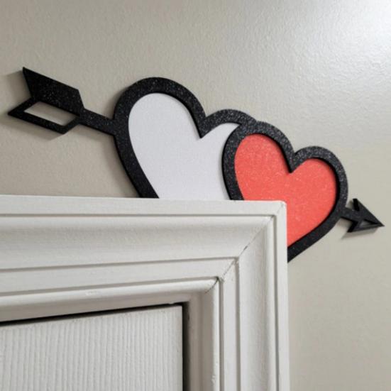 Украшение угла двери ко Дню святого Валентина, деревенская деревянная дверная рама в форме сердца