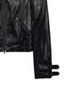 ROCKCAKE Belted Leather Jacket - Black