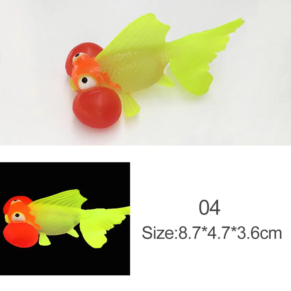 Светящиеся в темноте искусственные аквариумные рыбки, реалистичные движущиеся плавающие красочные золотые рыбки, искусственное украшение рыбки для аквариума