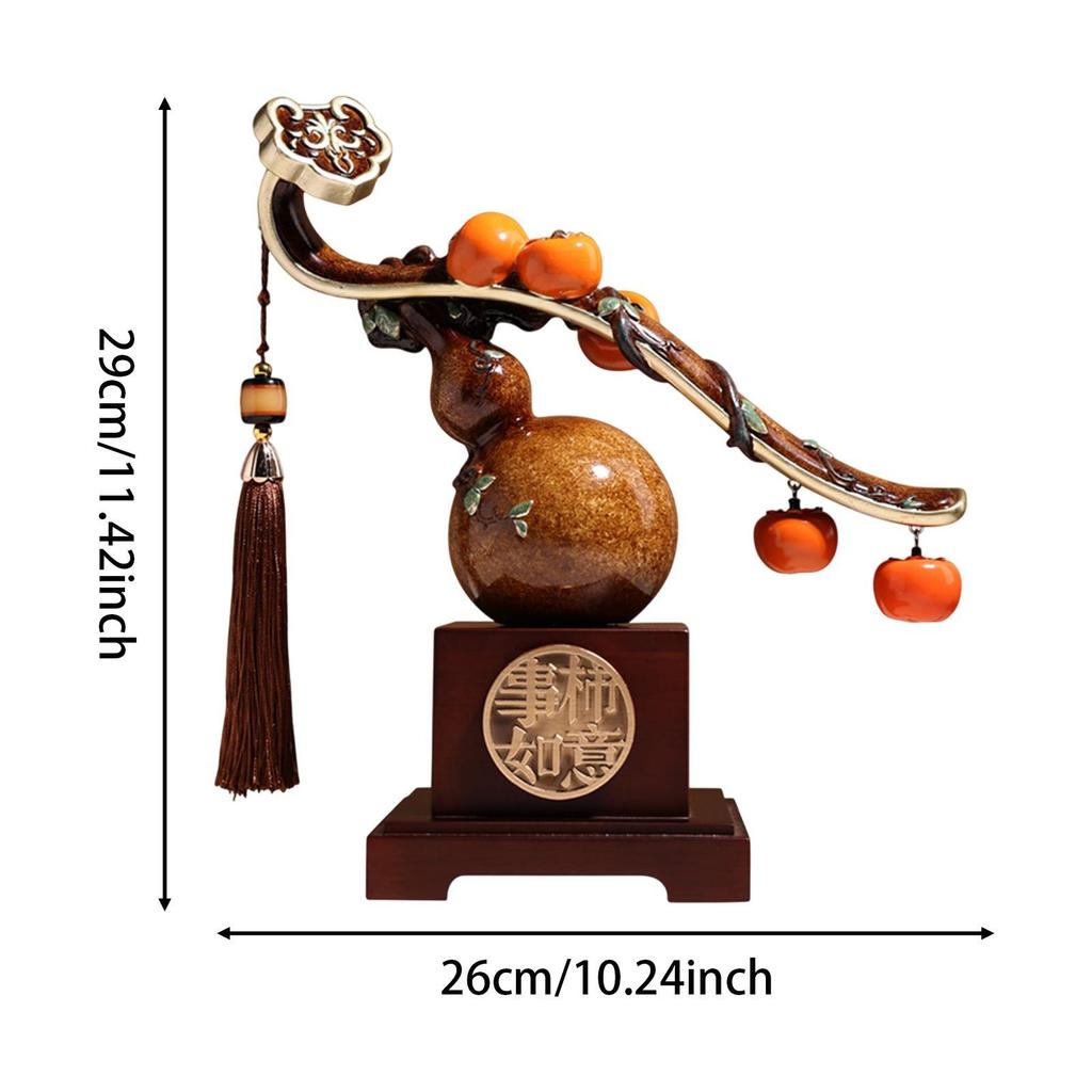 Статуэтка из смолы «Хурма» для счастливой жизни, скульптура для подарков, подарочный шкаф, украшение по фен-шуй