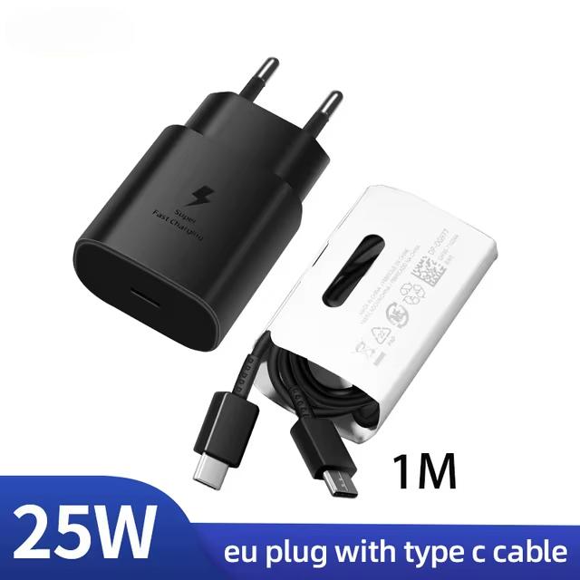25W Charger Adapter PD Type C Super Fast Charging Samsung Galaxy S24 S23 S22 Ultra S21 A54 A34 Power Chargeur