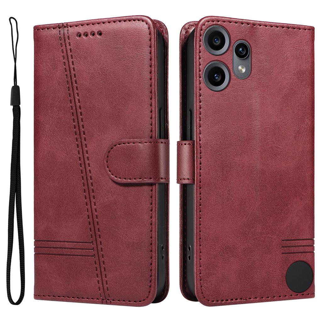 For Nothing CMF Phone 2 Pro Wallet Case T-Shape Lines Leather Phone Cover Stand