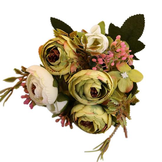 Букет из искусственных цветов роза и гортензия для декора и торжеств