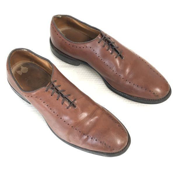 90-е? Винтажные туфли Allen Edmonds Hastings Wholecut, сделанные в США, 8D / 25.5-26.0см / Коричневые классические туфли(ИСПОЛЬЗОВАЛ)