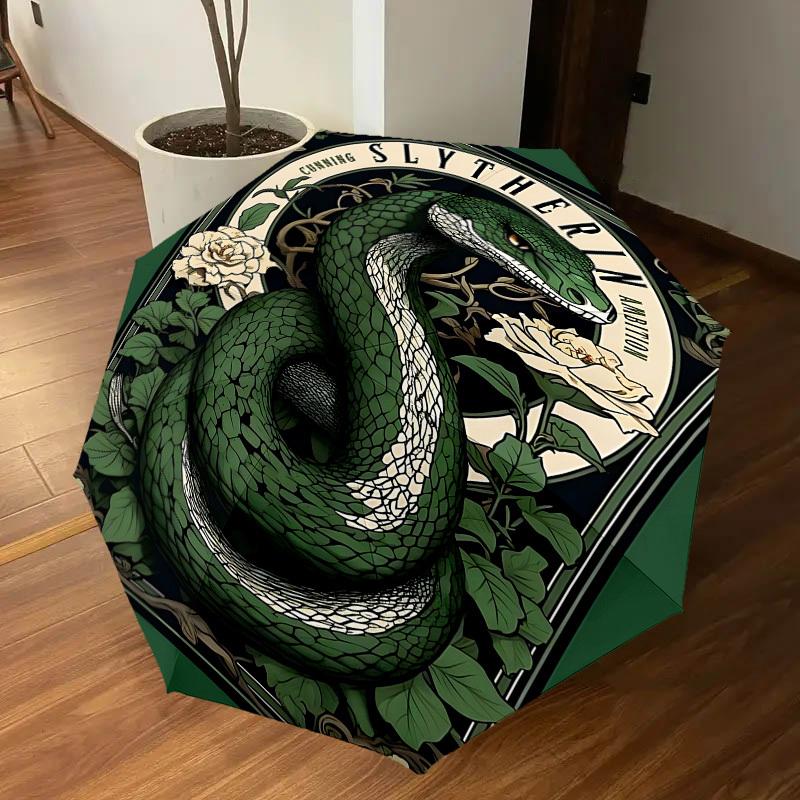 1 шт. Зонт Warner Slytherin Ambition-8 ребер, усиленный, автоматическое открытие, легкий и прочный-A26