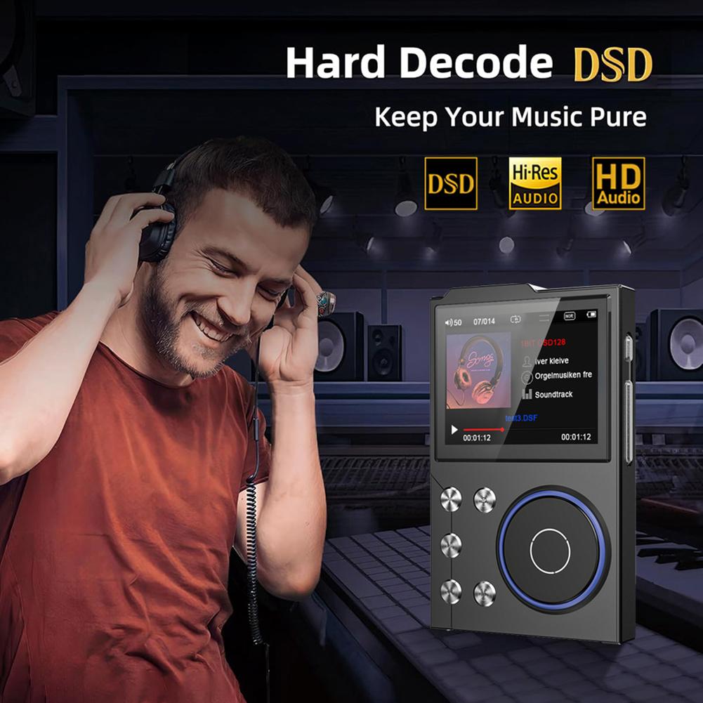 HiFi MP3-плеер Без потерь DSD Цифровой аудио Музыкальный плеер Совместимость с Bluetooth 5.3 Портативный аудиоплеер Поддержка до 256 ГБ MP3