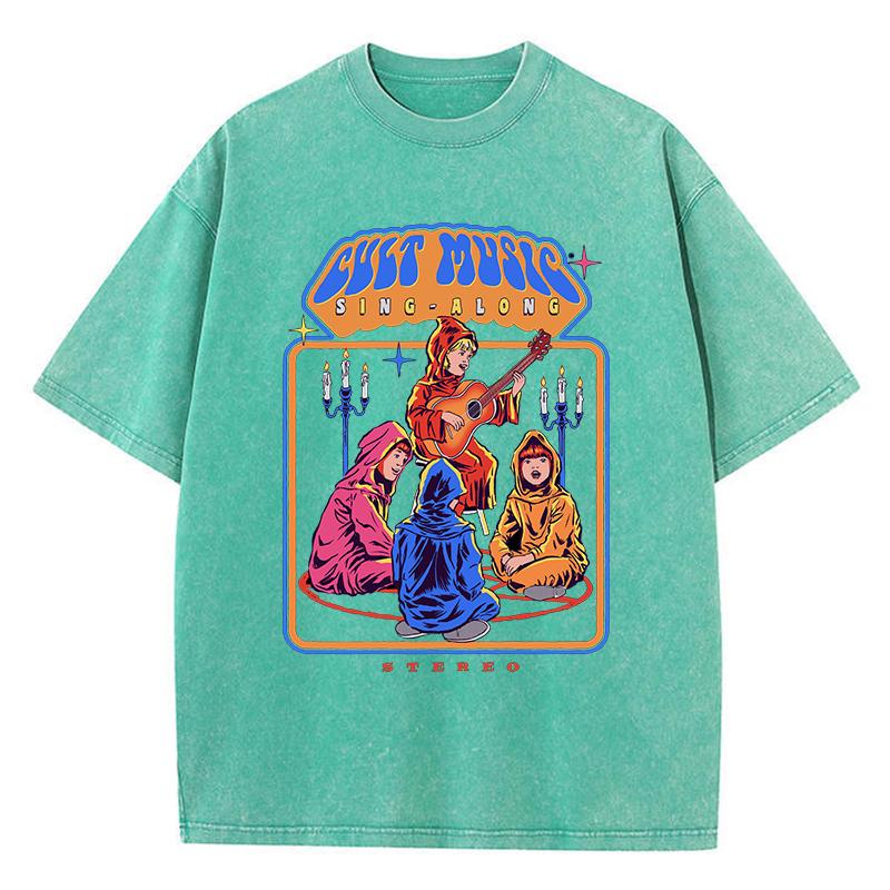 Футболка с принтом Club Music для женщин, стираная, модная футболка Street Tide Distress с коротким рукавом, дышащая, мягкая футболка