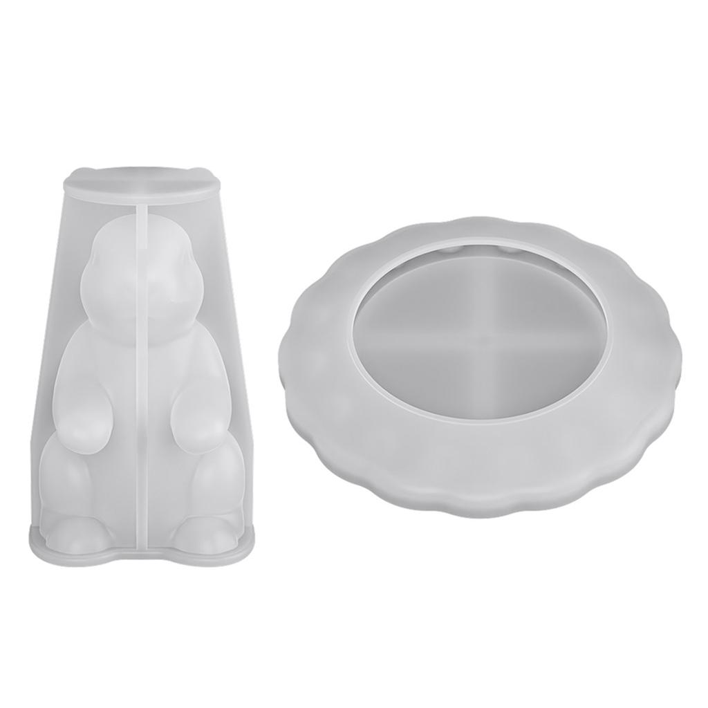 Easy Rabbits Shaped Molds DIY Rabbit Offer Ornament Epoxy Molds Home Easter Decorations