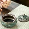 Керамическая курильница для благовоний Фигурка лотоса Держатель для ароматических спиралей Кадильница для украшения Чайный домик