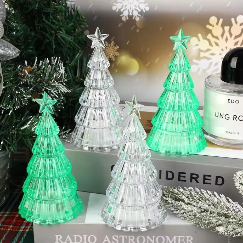 Светящаяся новогодняя елка Ночной светильник Светящиеся рождественские настольные украшения Настольные светодиодные лампы Книжная полка