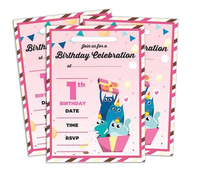 Пригласительная открытка на день рождения Darling Souvenir Pink, которую можно распечатать, заполнить или написать в пустом поле, приглашает на вечеринку, упаковка из 28 штук, 5 x 7 дюймов