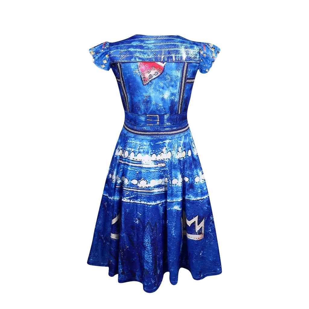 Детское платье принцессы в стиле аниме с принтом на Хэллоуин