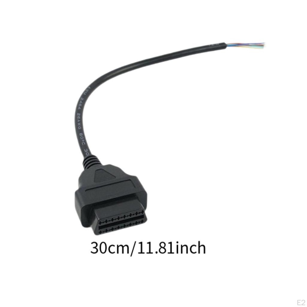 16-контактный диагностический адаптер OBD2, кабель для подключения 12-24 В