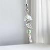 Y2K Green Flying Bird Key Chain Wind Chimes Beaded Keyring For Phone Camera Earphone Case Charm Pendant Keycord