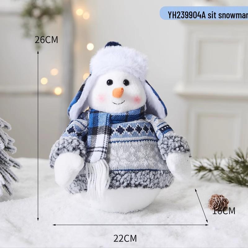 Серия «Рождественская снежинка»: Снеговик, Санта и Олень - Ёлочные игрушки для праздничного декора