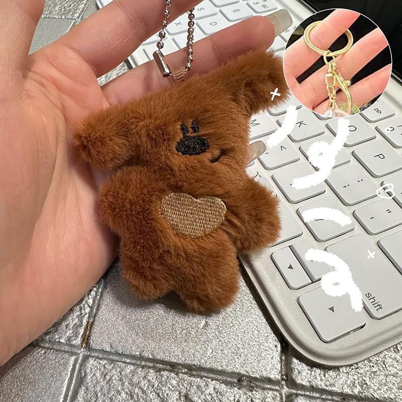 Мультяшный плюшевый медведь, брелок-подвеска, милая плюшевая кукла, игрушка, кавайная мягкая сумка, украшения, аксессуары