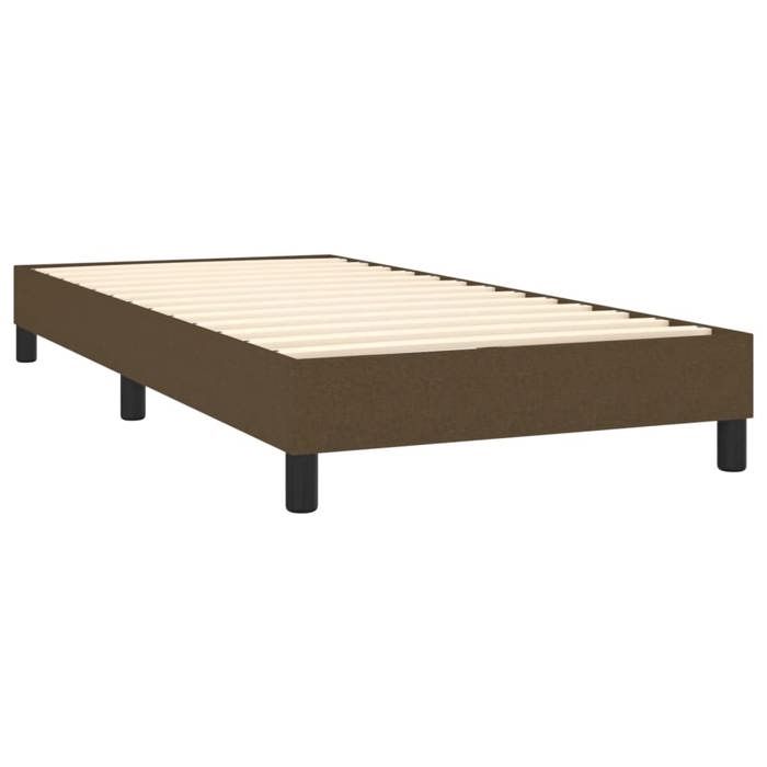Maison Exclusive - Sommier à lattes de lit avec matelas Marron foncé 100x200 cm