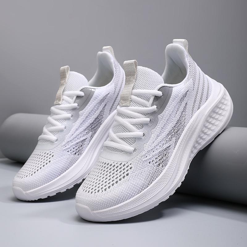 Fashion Women's Platform Training Lightweight Jogging Anti Slip Thick Sole Sports Wear-resistant Men's Casual Tennis Shoes Large Size