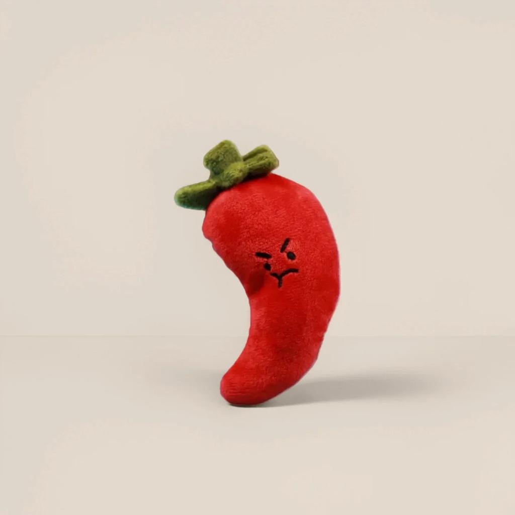 Cartoon Cute Fruit and Vegetable Plush Series Keychain Toy Peach Pear Cherry Doll Smiling Face Fruit Decoration Pet Gift