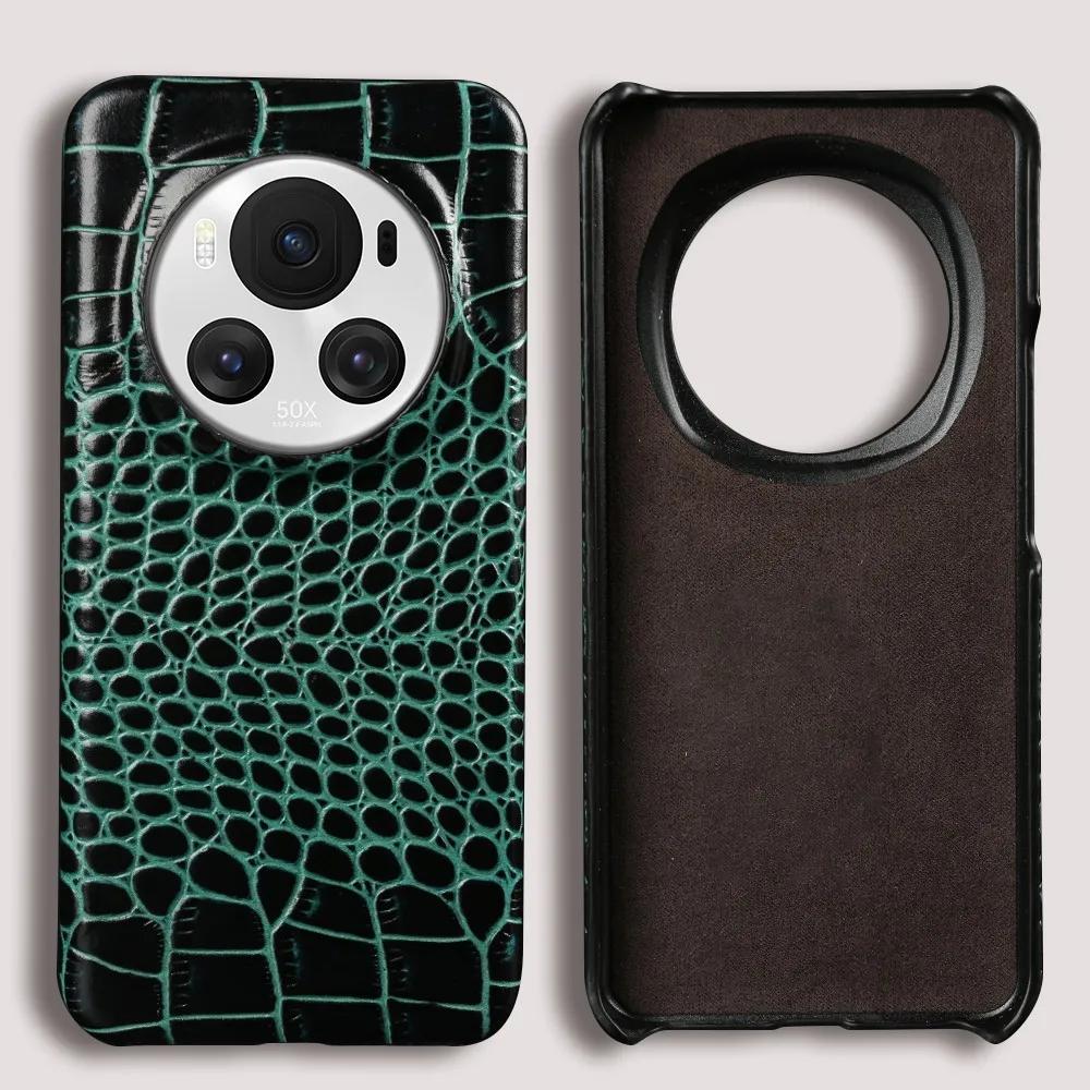 Genuine Leather Cover Phone Case For Honor Magic6 Pro  Pura70 Ultra 70Pro Mate50 p60Pro p30 Lite Cowhide Fundal Back Shell capa