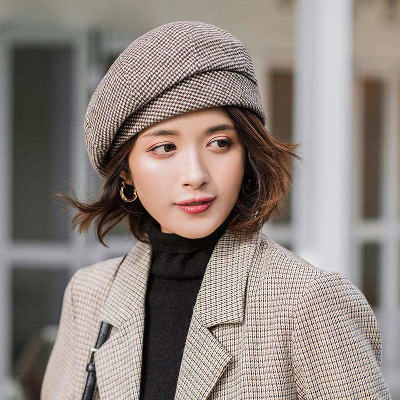 Шляпа Belle Женская корейская шляпа Дикий японский берет ретро восьмиугольная шляпа Женская шляпа британского художника
