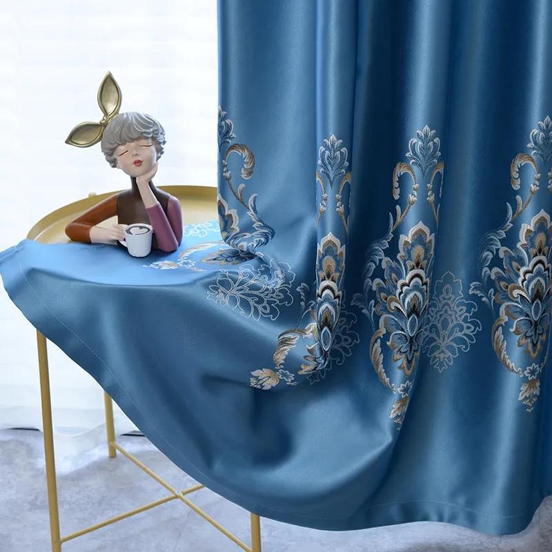 Занавеска для дома, затемняющая занавеска для гостиной, французская занавеска на окно, разделенный балкон, солнцезащитный крем, утолщенные жаккардовые шторы, карниз