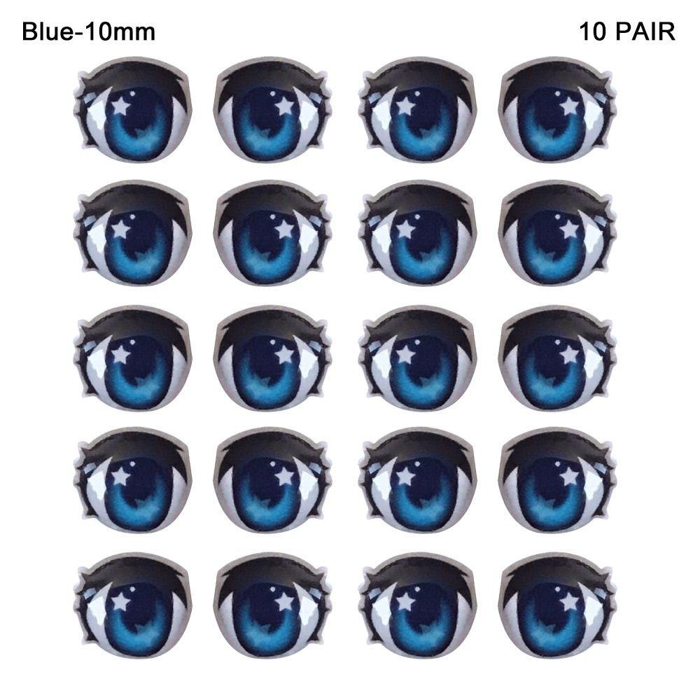 Кролик Мультяшные Глаза Наклейки Хрусталь Стекло Лицо Орган Пастер Несколько стилей Аниме Фигурка Кукла