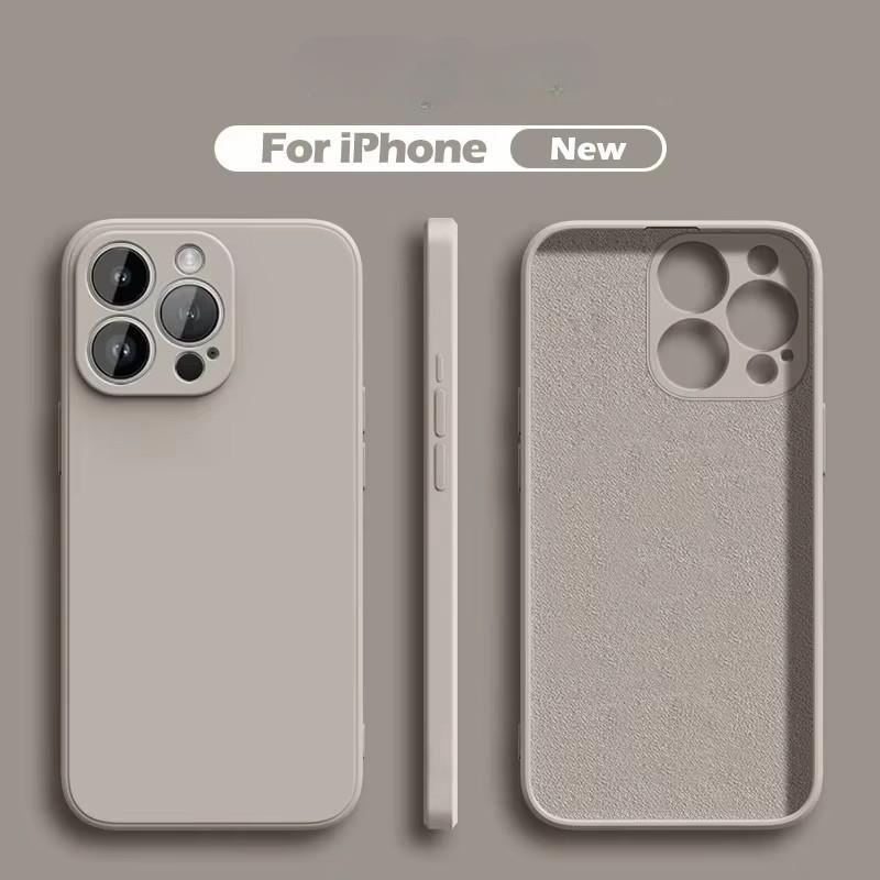 Роскошный жидкий силиконовый чехол для телефона iPhone 16 11 13 12 14 15 ProMax Чехлы Противоударный чехол для iPhone 15 Plus Аксессуары