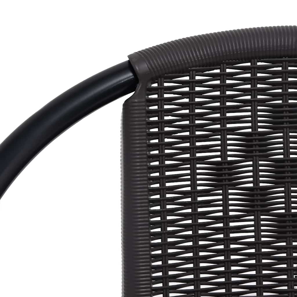 Garden Chairs 8 pcs Wicker Effect Plastic and Steel 110 kg Capacity