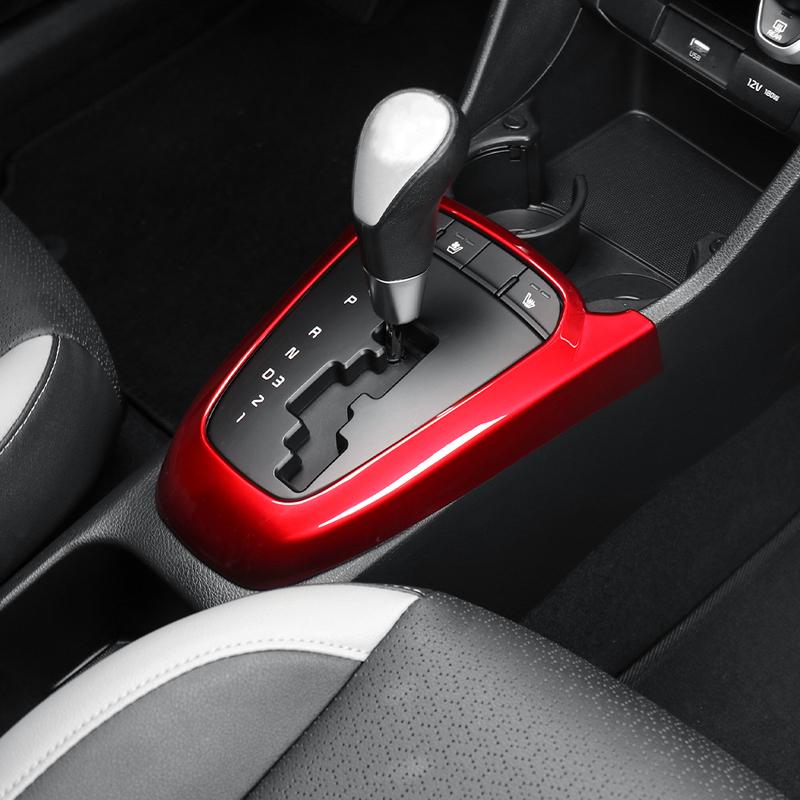 For Kia Morning - Picanto Red Interior Central Control Panel Decal Center Console Gear Shift Trim Cover