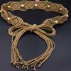 Bohemian Wax Rope Braided Floral Women's Belt Chain
