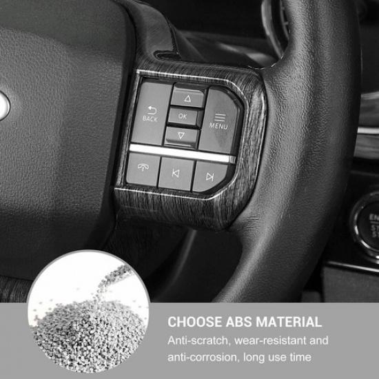Inner Steering Wheel Panel Cover Trim For Ford F150 + Black Wood Accessories