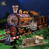 HUIQIBAO 1958 деталей MOC Паровой Механический Поезд Модель Строительные Блоки Кирпичи Конструктор Для Детей Настольный Домашний Декор