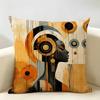 Abstract Ethnic African Bohemian Cushion Cover Natural Linen Organic Fabric DoubleSided Printing Room Sofa Decor Pillow Case