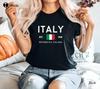 Италия Футболка Итальянский Флаг Унисекс Мягкая и Удобная Футболка CoolShirts Круглый Вырез Уличный Стиль Оверсайз XS-5XL С Принтом Футболка