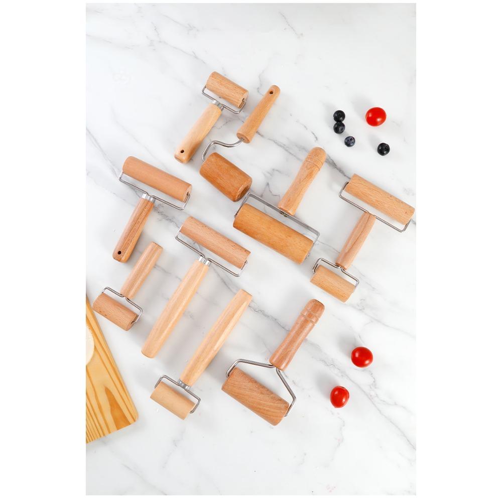 Wooden Rolling Pin, Hand Dough Roller for Pastry, Fondant, Cookie Dough, Chapati, Pasta, Bakery, Pizza. Kitchen Tool