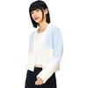 Anta X Inner Child Color Block однобортный удобный дышащий повседневный вязаный свитер с длинным рукавом женский топ светло-голубой 962448710-2